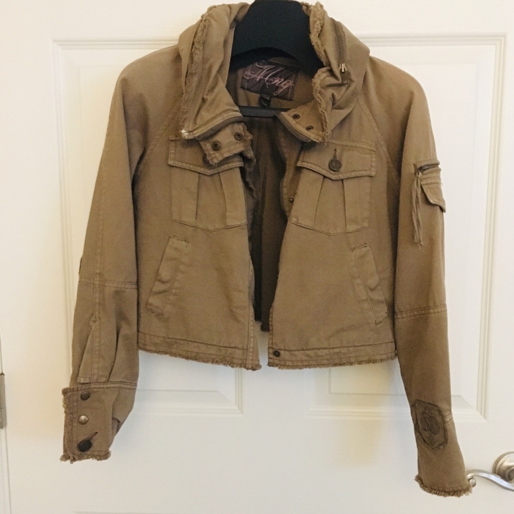 MNG jacket with hidden hood